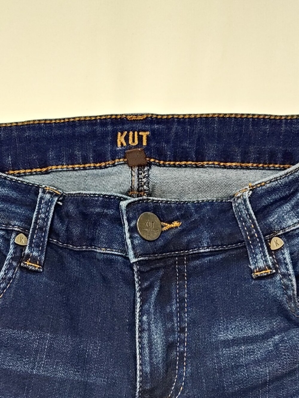 Kut from the Kloth Indigo Stretch Toothpick Skinny Jeans Women's Size 8 Short - Picture 2 of 12